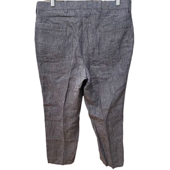 Riviera Red Pants Mens 31R Italian Linen Chambray Flat Front Unstructured - Picture 2 of 9